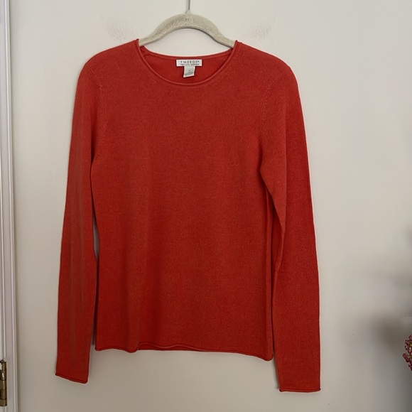 NWOT Tweeds Orange cashmere sweater - Picture 3 of 11